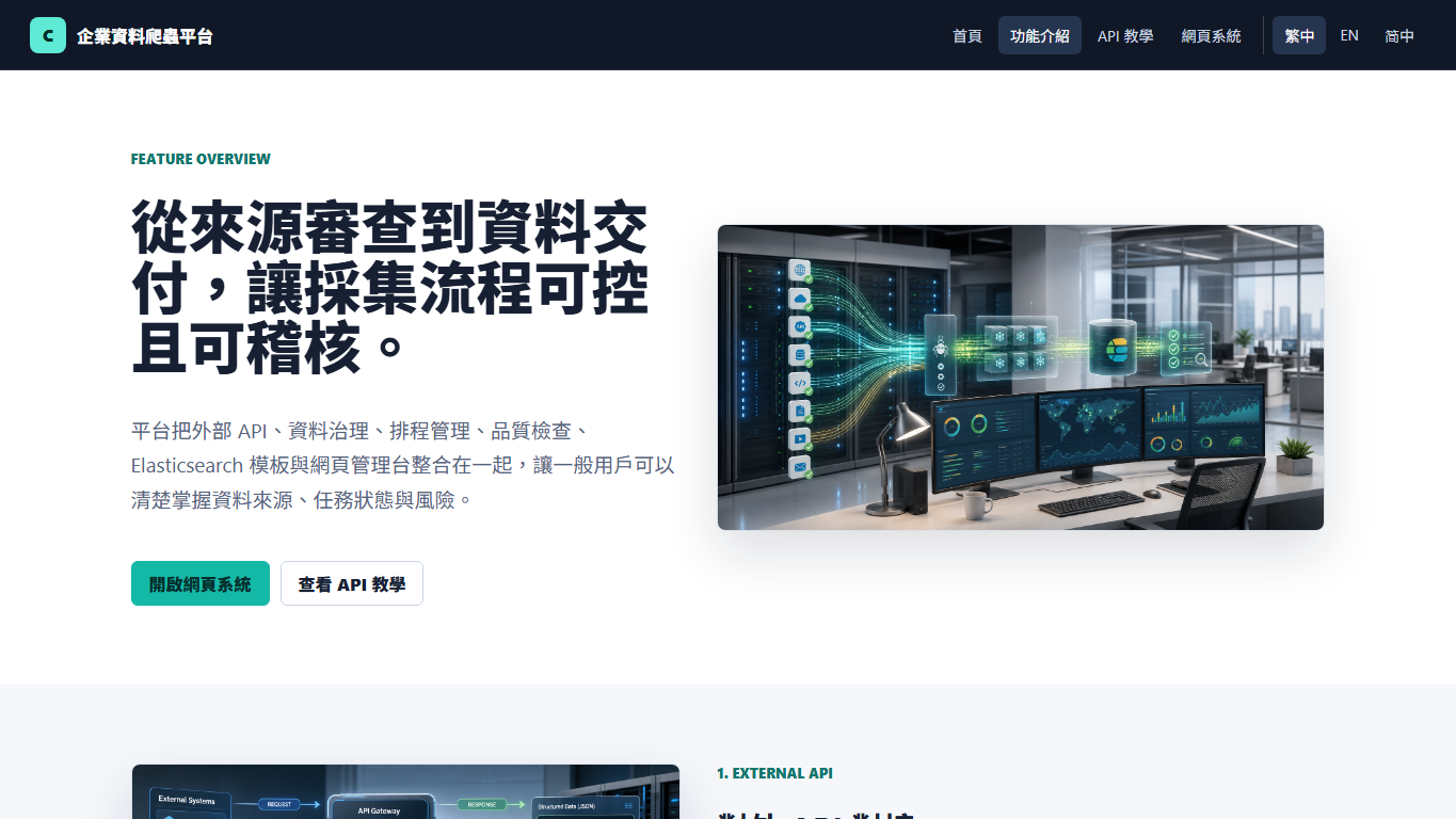 Data crawler product page